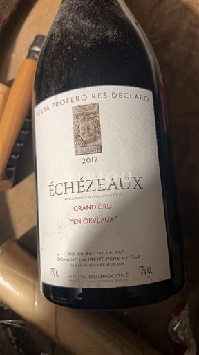 Burgundia Échézeaux Grand Cru Domaine Laurent Père et Fils En Orveaux 2017