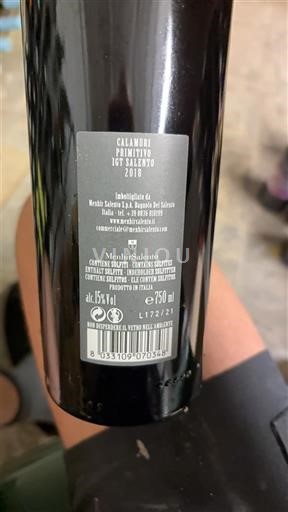 Puglia Salento Calamuri Primitivo 2018