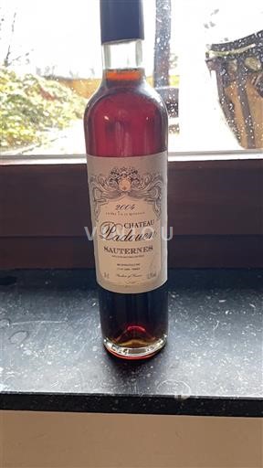 Burdeos Sauternes Château Padouen 2004