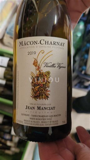 Wijnen Blanc sec Vieilles Vignes Jean Manciat 2019 Frankrijk Bourgondië Mâcon en mâcon-dorpen AOC