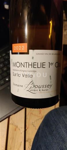 Burgundia Monthélie Premier Cru Domaine Boussey Sur la Velle 2022
