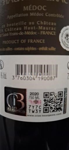 Bordeaux Médoc Château Haut-Maurac Les Brumes 2020