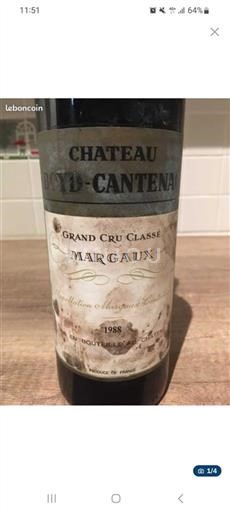 Burdeos Margaux Grand Cru Château Boyd-Cantenac 1988
