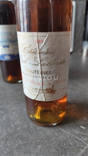 Bordo Сотерн Château Pick-Laborde 1989