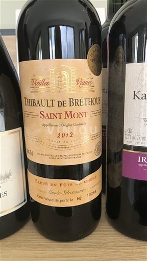 Sudoeste Saint-Mont Thibault de Bréthous Vieilles Vignes Sélectionnée 2012