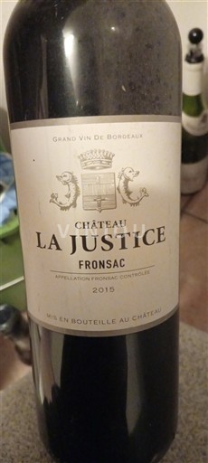 Bordeaux Fronsac Château La Justice 2015