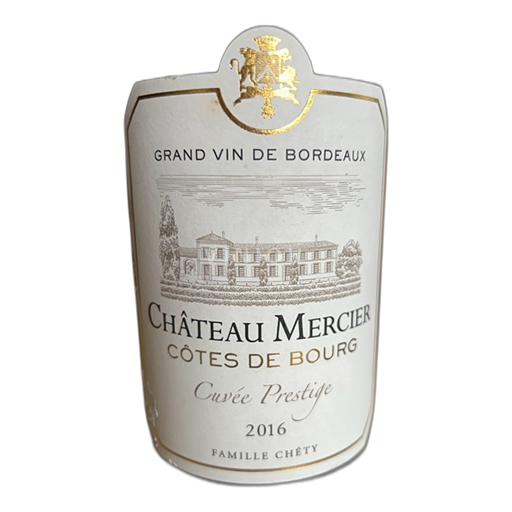 Bordeaux Côtes-de-Bourg Château Mercier - Cuvée Prestige 2016