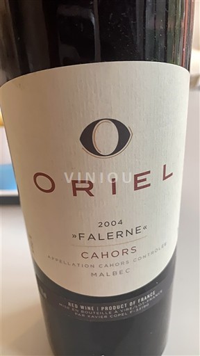 Sud-Vest Cahors Oriel Falerne 2004