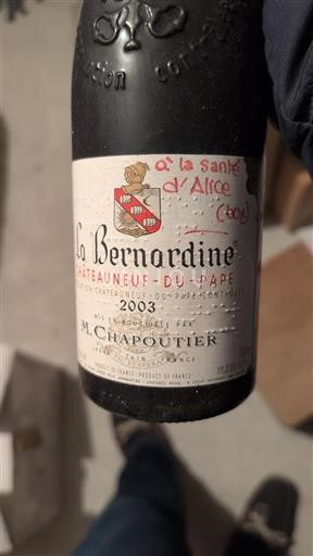 Valea Ronului Châteauneuf-du-Pape M. Chapoutier La Bernardine 2003