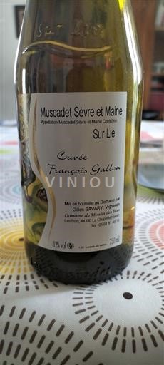Vale do Loire Muscadet-sèvre-et-maine Domaine Moulin des bois François Gallon 2013