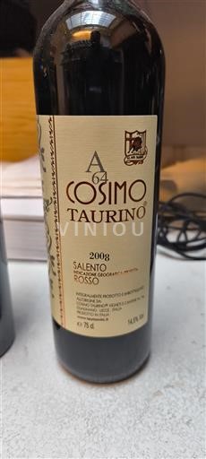 Puglia Salento Cosimo Taurino A 64 2008