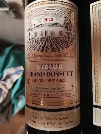 Bordeaux Lalande-de-Pomerol Château Grand Bossuet Sélectionnée Vieillie en Fûts de Chêne 2020