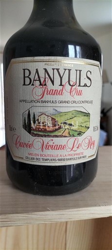 Roussillon Banyuls Grand Cru Grand Cru Cellier des Templiers Viviane Le Roy Nemilésimat