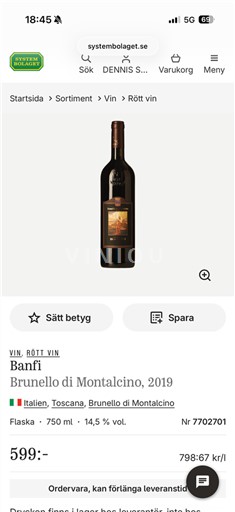 Toscana Brunello di Montalcino. Banfi 2019