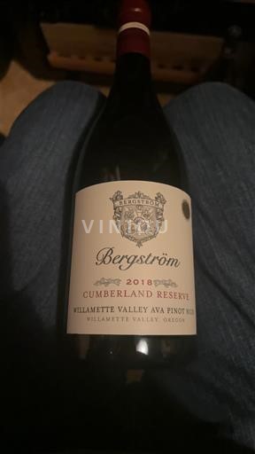 AVA din California Nespecificat Bergström Cumberland Reserve 2018