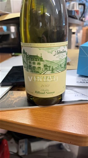 Wijnen Blanc sec Billaud-Simon 2012 Frankrijk Bourgondië Chablis AOC