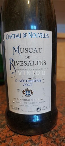 Roussillon Muscat de Rivesaltes Château Nouvelles Prestige 2007