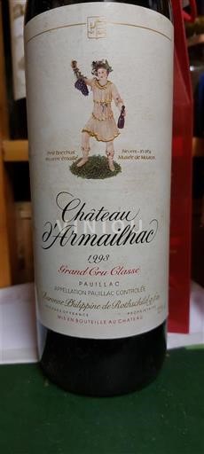 Bordeaux Pauillac Château Armailhac Baronne Philippine de Rothschild 1993
