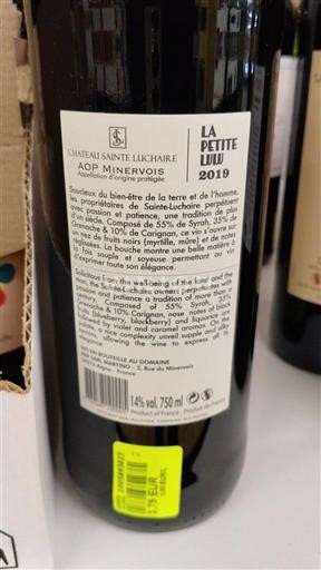 Languedoc Minervois Château Sainte Lucaire La Petite Lulu 2019