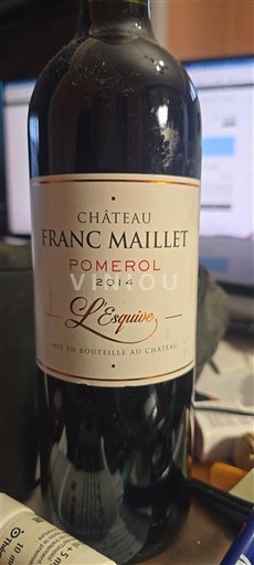 Bordeaux Pomerol Château Franc Maillet L'Esquire 2014