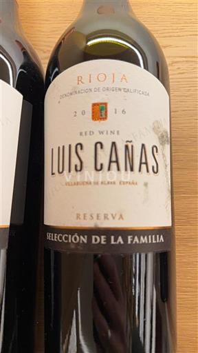 La Rioja Rioja Luis Cañas Selección de la Familia Reserva 2016