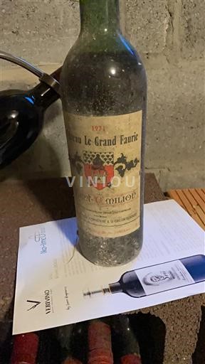 Bordeaux Saint-Émilion Château Le Grand Faurie 1971