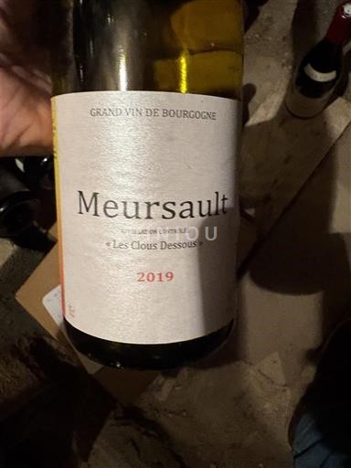 Burgundia Meursault Domaine Bertillon Père & Fils Les Clous Dessous 2019