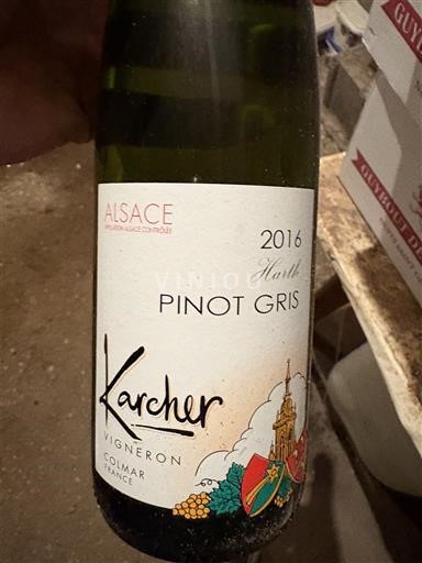 Alsacia Pinot gri Karcher Harth 2016