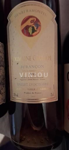 Sudoeste Jurançon Domaine Cauhapé Ballet d'Octobre 1995