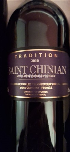 Languedoc Saint-Chinian Les Producteurs Réunis Tradition 2010