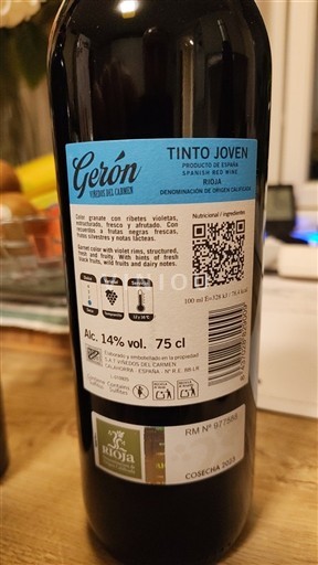 La Rioja Rioja Gerón Tinto Joven 2022