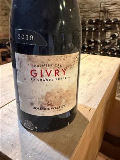 Burgundia Givry Premier Cru Domaine Vougeraie La Grande Berge 2019