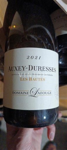 Burgundia Auxey-duresses Domaine Lafouge Les Hautes 2021