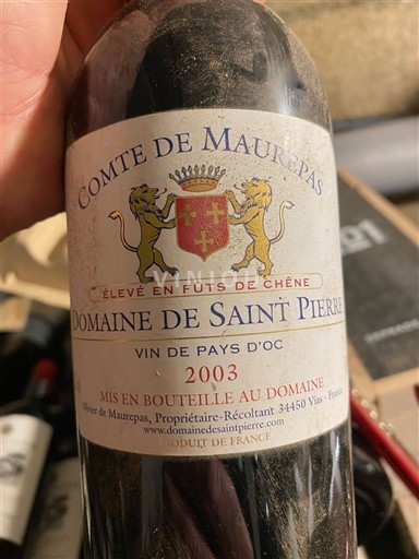 Languedoc și Roussillon Vin de Pays d'Oc Domaine Saint Pierre Comte de Maurepas 2003