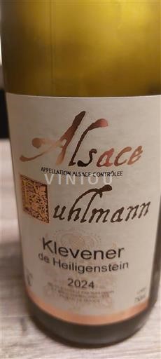 Alsacia Uhlmann Klevener de Heiligenstein 2024