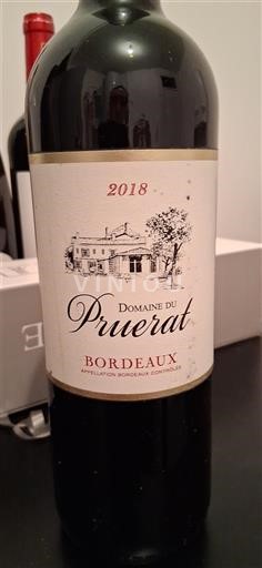 Bordeaux Domaine Pruerat 2018