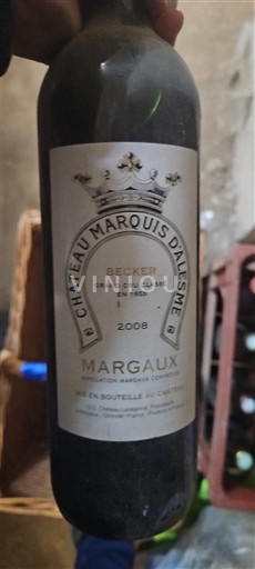 Bordeaux Margaux Grand Cru Château Marquis d'Alesme Becker 2006