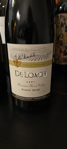 AVA din California Valea Râului Rusesc De Loach Pennacchio Vineyard 2007