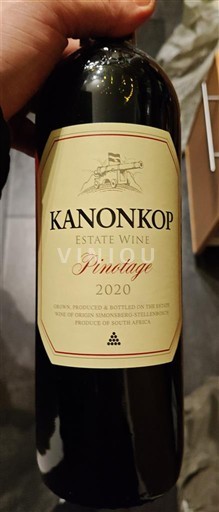 Regiunea de coastă Stellenbosch Kanonkop Pinotage 2020