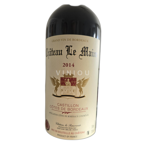 Bordeaux Castillon Côtes de Bordeaux Château Le Maine 2014