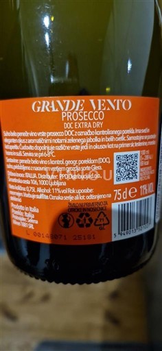 Venetia Prosecco Grande Vento Nemilésimat