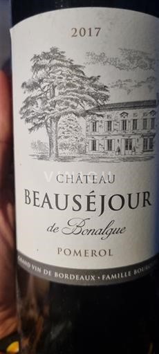 Bordeaux Pomerol Château Beauséjour de Bonalgue 2017
