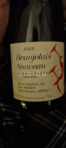 Beaujolais Beaujolais Nouveau Jean Foillard Beaujolais Nouveau 2025