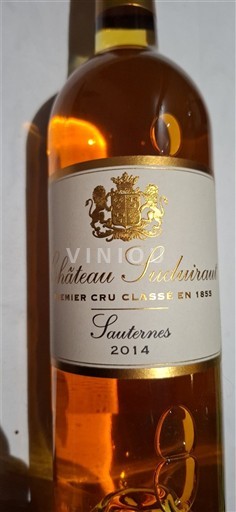 Bordeaux Sauternes Premier Cru Classé Château Suduiraut 2014
