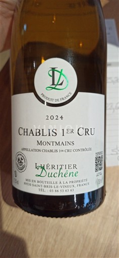 Burgundi Määrittelemätön Premier Cru L'Héritier Duchêne Montmains 2024