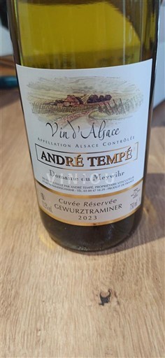 Alzacija Gewürztraminer André Tempé Réservée 2023