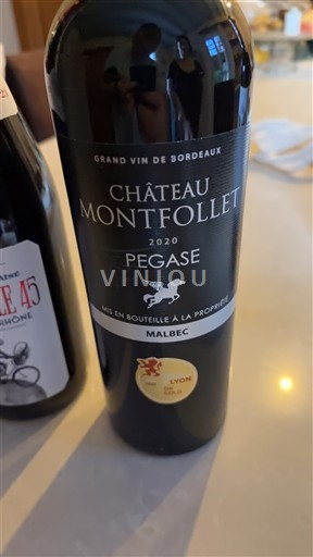 Bordeaux Blaye-Côtes-de-Bordeaux Château Montfollet Pegase 2020