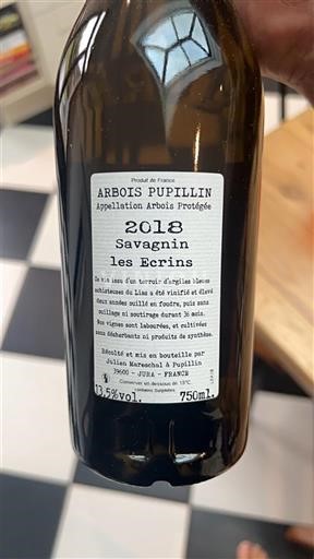 Jura Arbois-Pupillin Domaine La Borde Savagnin les Ecrins 2018
