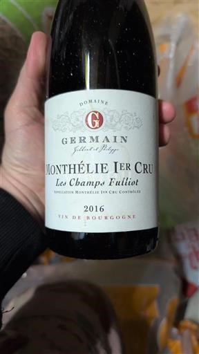 Burgundia Monthélie Premier Cru Domaine Germain Les Champs Fulliot 2016