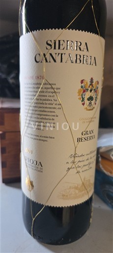 La Rioja Rioja Sierra Cantabria Gran Reserva 2001